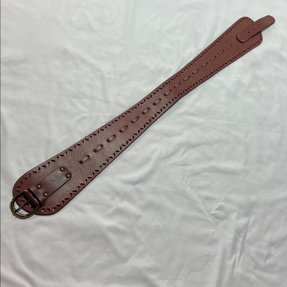 Lucky penny Anthropology leather belt size Large - Picture 3 of 5